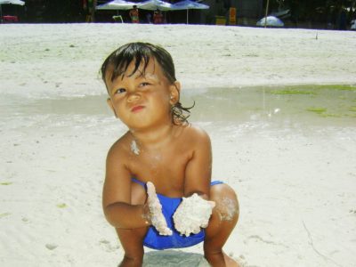 Enjoying The White Sand In Boracay Enjoying The White Sand In Boracay