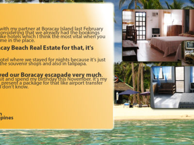 Testimonial from Michael Pelliren Client Testimonial for The Boracay Beach